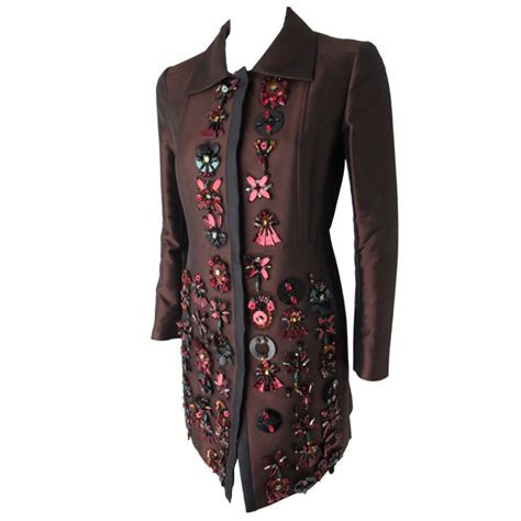 brown sequin coat prada|Prada Womens Coats and Jackets .